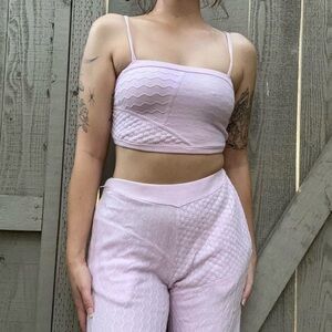 Pink Free People beach set coverup